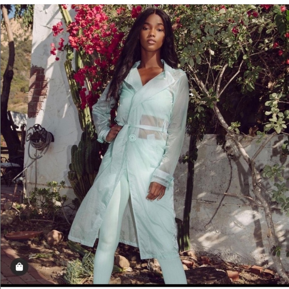Morgan Stewart sport transparent trench